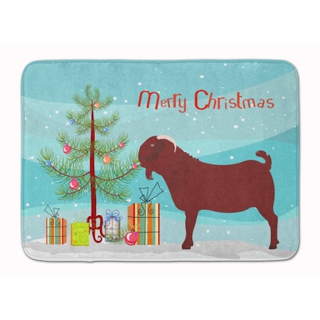 Carolines Treasures Kalahari Red Goat Christmas Machine Washable Memory Foam Mat BB9258RUG